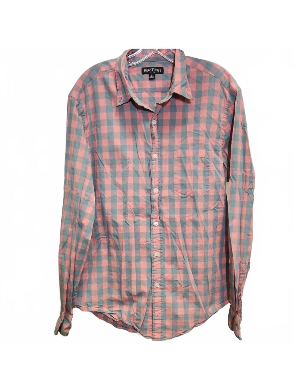 J.Crew | Pink and Blue Checkered Shirt | L